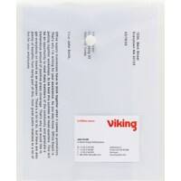 Viking Document Wallet A5 Press Stud PP (Polypropylene) Portrait 18.2 (W) x 22.2 (H) cm Transparent Pack of 5