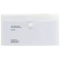 Office Depot Document Wallets DL 230 x 130 mm Transparent Polypropylene Pack of 5