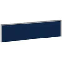 Dams International Desktop Fabric Screen Blue Aluminium Silver Frame 1400 x 30 x 380mm