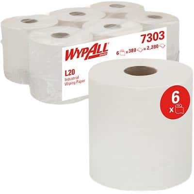 WYPALL Wiping Paper L20 2 Ply 336 Sheets Pack of 6