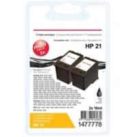 Office Depot Compatible HP 21 Ink Cartridge C9351AE Black Pack of 2 Duopack