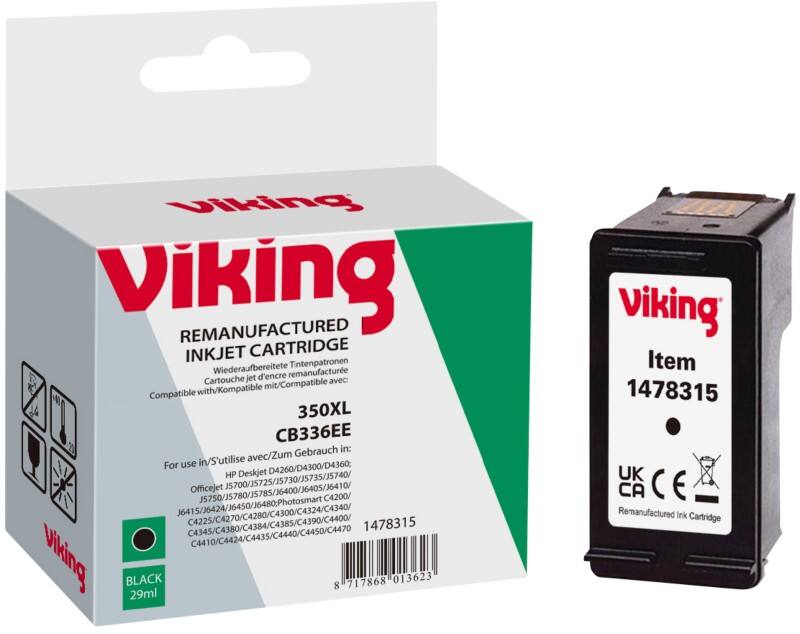 Viking Compatible HP 350XL Ink Cartridge CB336EE Black