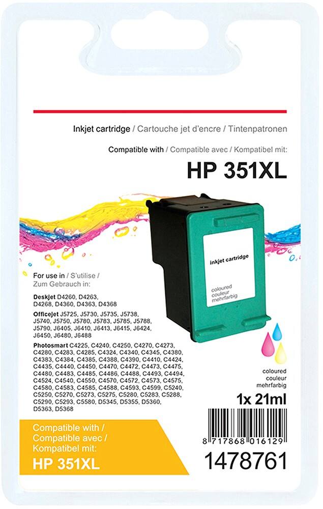 Office Depot Compatible HP 351XL Ink Cartridge CB338EE 3 Colours ...