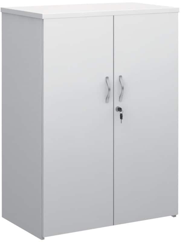 Dams International Regular Door Cupboard Melamine 2 Shelves Lockable 800 x 470 x 1,090 mm White