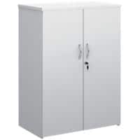 Dams International Cupboard Lockable with 2 Shelves Melamine Universal 800 x 470 x 1090mm White