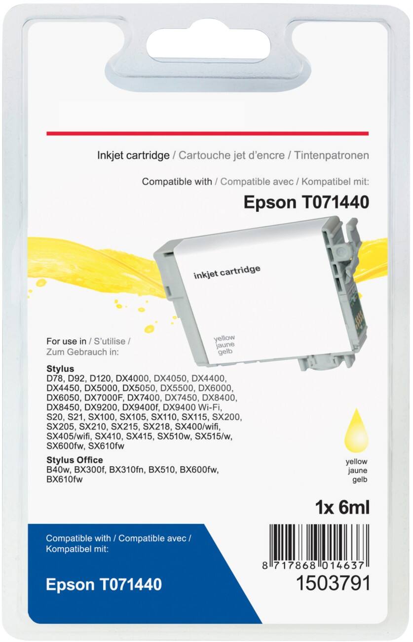 Office Depot Compatible Epson T0714 Ink Cartridge T017440 Yellow