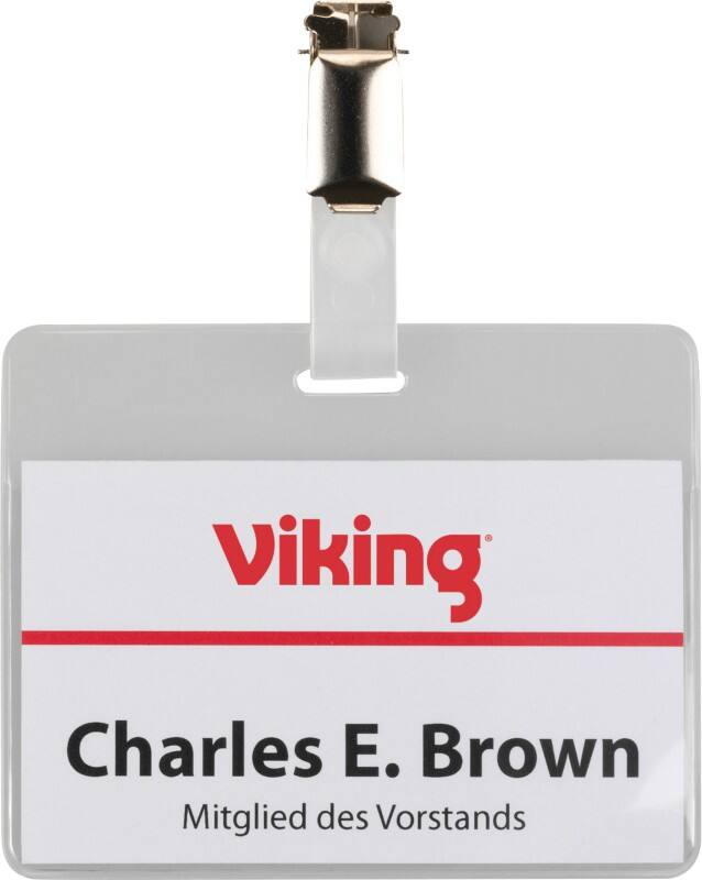 Office Depot Standard Name Badge With Clip Horizontal 90 X 60 Mm 50 ...