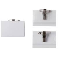Office Depot Standard Name Badge with Combi Clip Landscape 62 x 43 mm Pack of 50