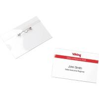 Office Depot Standard Name Badge with Pin Landscape 90 x 60 mm Pack of 50
