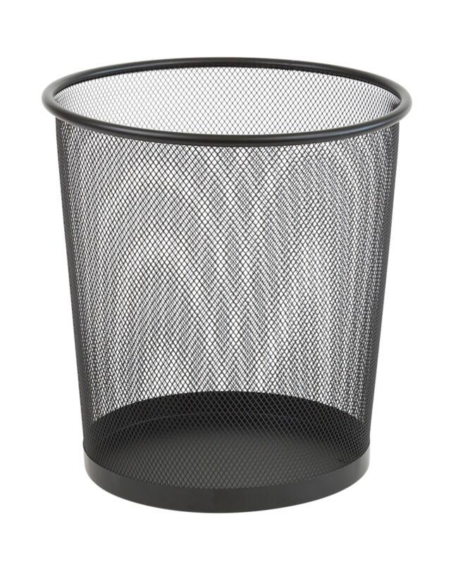 Viking Waste Bin Metal Black 26 x 27 x 28 cm
