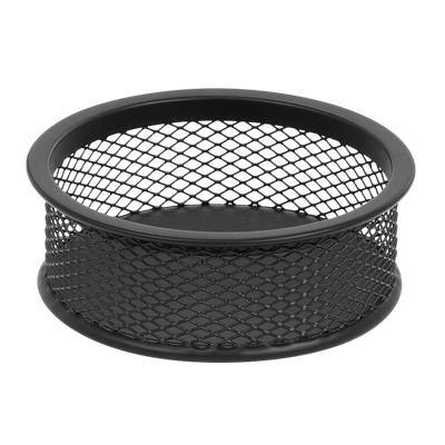 Office Depot Paper Clip Pot Wire Mesh Black 9 x 9 x 3.2 cm