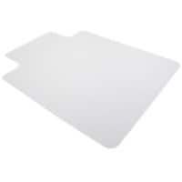 Viking Standard Chair Mat Polycarbonate Rectangular with Lip Transparent 120 x 90 cm Hard Floor