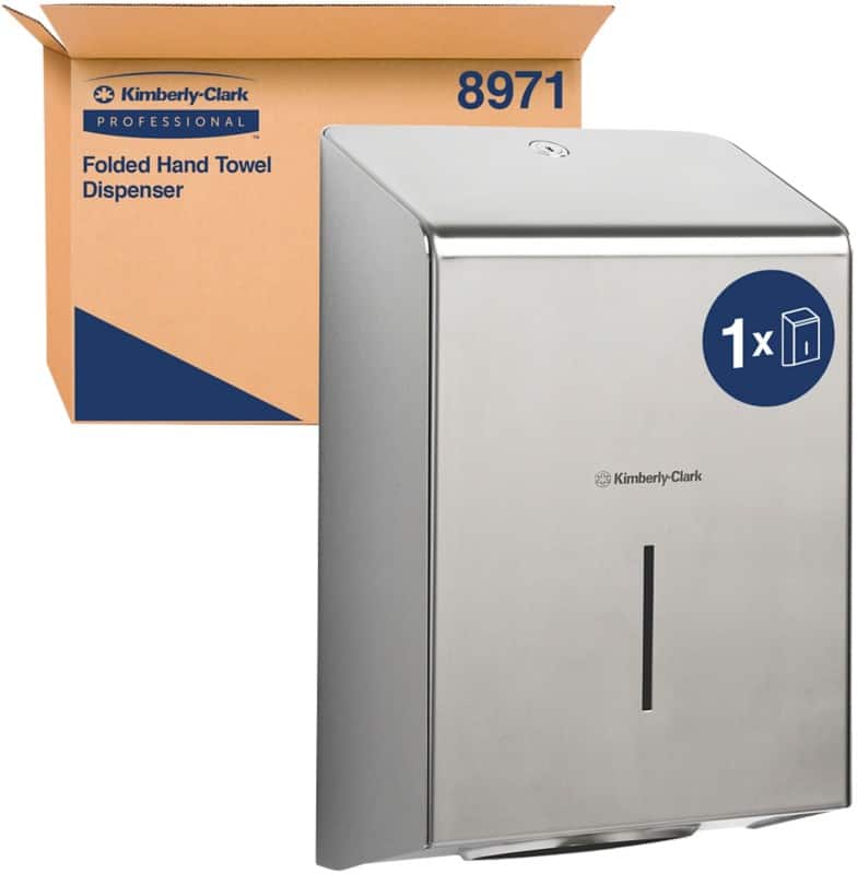 Kimberly-Clark Professional 8971 Hand Towel Dispenser Steel Lockable Manual Silver