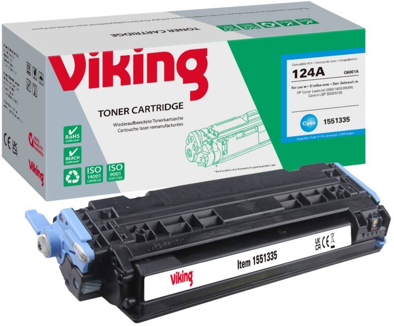 Viking 124A Compatible HP Toner Cartridge Q6001A Cyan
