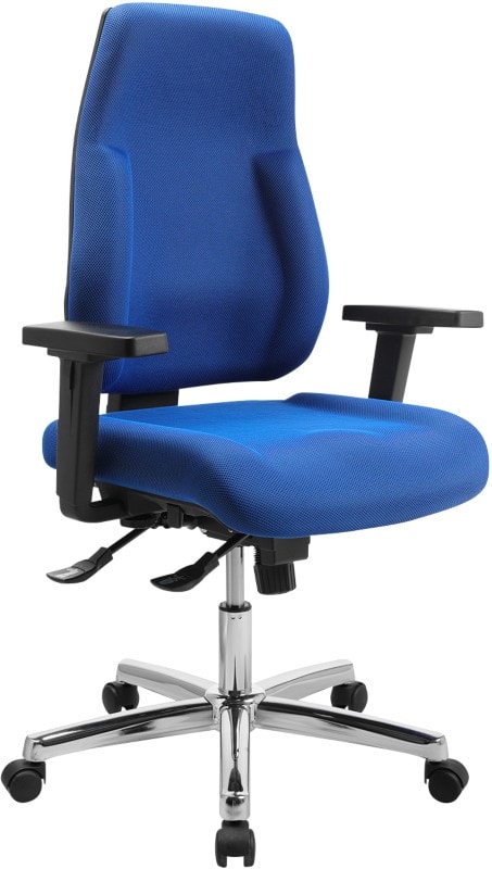 Viking Realspace Signum Office Chair Synchro Tilt Fabric 3D Armrest Height-Adjustable Seat Blue 110 kg