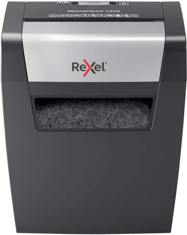 Rexel Momentum Shredder 7 Sheets 6 Sheets Cross Cut Security Level P-4 15 L X406