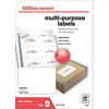 Office Depot Multipurpose Labels Self Adhesive 105 x 74 mm White 100 Sheets of 8 Labels