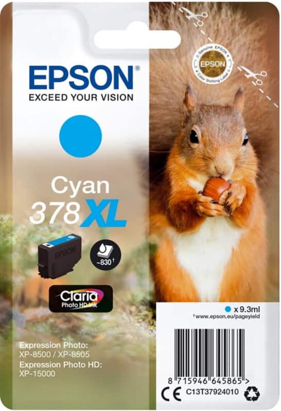 Epson 378XL Original Ink Cartridge C13T37924010 Cyan