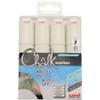 uni-ball PWE-8K Chalk Marker Broad Chisel White Pack of 4