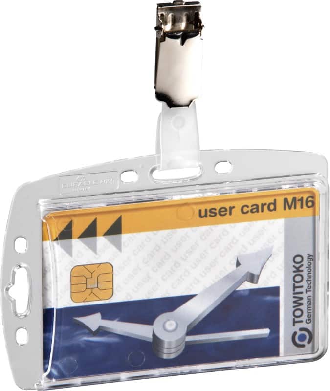 DURABLE Hartbox Name Badge Clip 5.4 x 8.5 cm PS (Polystyrene) Pack of 25