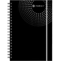 Foray Executive A4 Wirebound Black Hardback Cover Notebook Ruled 200 Pages