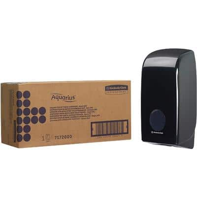 AQUARIUS Toilet Roll Dispenser 7172 Plastic Lockable Wall Mounting Black