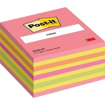 Post-it Sticky Notes Cube 76 x 76 mm Pink and Yellow Mix 450 sheets
