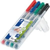 STAEDTLER Non- Permanent OHP Marker Medium Felt tip Assorted Pack of 4