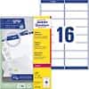 Avery L7162-250 Address Labels Self Adhesive 99.1 x 33.9 mm White 250 Sheets of 16 Labels