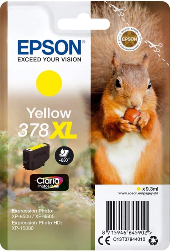 Epson 378XL Original Ink Cartridge C13T37944010 Yellow