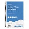 Niceday A5 Wirebound Blue Paper Cover Notebook Squared Blue 100 Pages Pack of 5