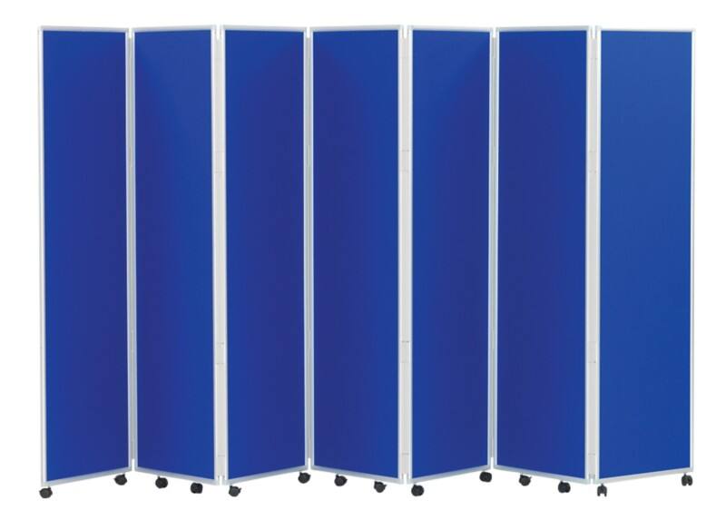 Concertina Screen with 7 Screens Blue 560 x 1,800 mm