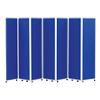 Concertina Screen with 7 Screens Blue 560 x 1,800 mm