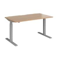 Dams International Sit Stand Desk Elev8 Touch Beech 1,400 x 800 x 675 x 675 - 1,300 mm