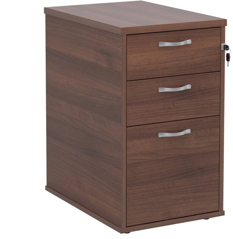 Dams International Desk High Pedestal 3 Drawers Not Lockable 426 x 600 x 725 mm Walnut