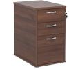 Dams International Pedestal with 3 Lockable Drawers MFC 426 x 600 x 725mm Walnut