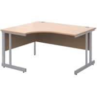 Dams International Momento Left Hand Corner Desk Corner Beech Cantilever 1,400 (W) x 1,200 (D) x 725 (H) mm MFC (Melamine Faced Chipboard)