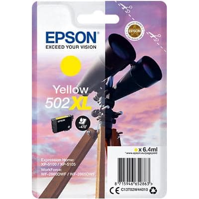 Epson 502XL Original Ink Cartridge C13T02W44010 Yellow