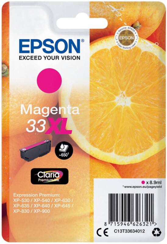 Epson 33XL Original Ink Cartridge C13T33634012 Magenta