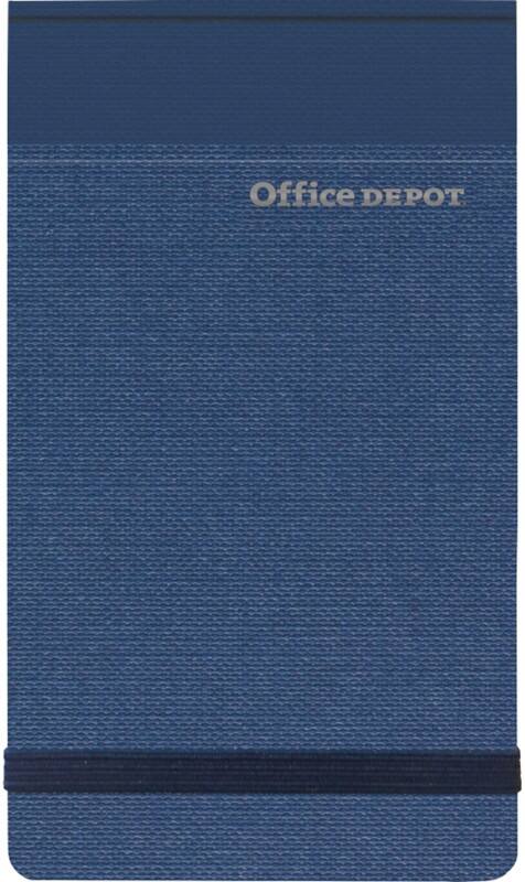 depot office notebook pocket navy ruled mm hardboard bound viking direct depend professional