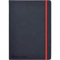 OXFORD Black n' Red A5 Casebound Hardback Business Notebook Ruled and Numbered 144 Pages