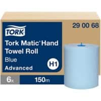 Tork Advanced Hand Towels H1 Rolled Blue 2 Ply 290068 6 Rolls of 150 m