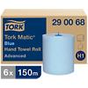 Tork Advanced Hand Towels H1 Rolled Blue 2 Ply 290068 6 Rolls of 150 m