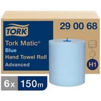 Tork Hand Towels Rolled Blue 2 Ply 290068 6 Rolls of 625 Sheets