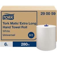 Tork Hand Towels Without feather edge White 1 Ply 290059 6 Rolls of 1143 Sheets