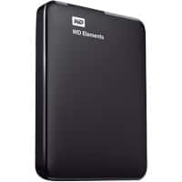 Western Digital Elements External HDD 1 TB USB-A 3.0 Black WDBUZG0010BBK-WESN