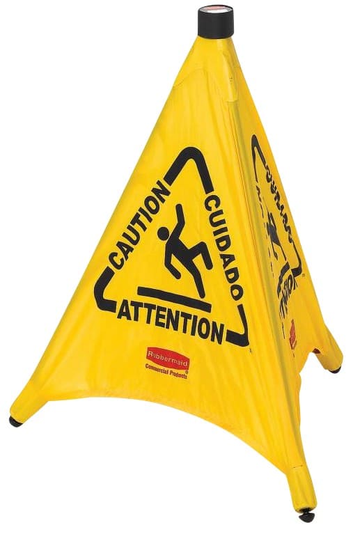Rubbermaid Sign Caution Wall Mounted PVC (Polyvinyl Chloride) 53.3 x 76.2 cm