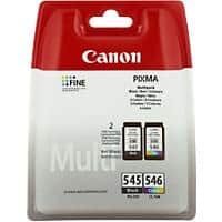 Canon PG-545/CL-546 Original Ink Cartridge Black, Cyan, Magenta, Yellow Pack of 2 Duopack