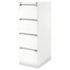 Bisley Steel Filing Cabinet 4 Drawers Lockable 470 x 622 x 1,321 mm Chalk White