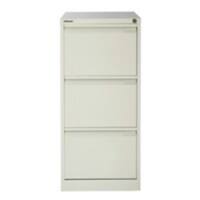 Bisley Steel Filing Cabinet 3 Drawers Lockable 470 x 622 x 1,016 mm Chalk White